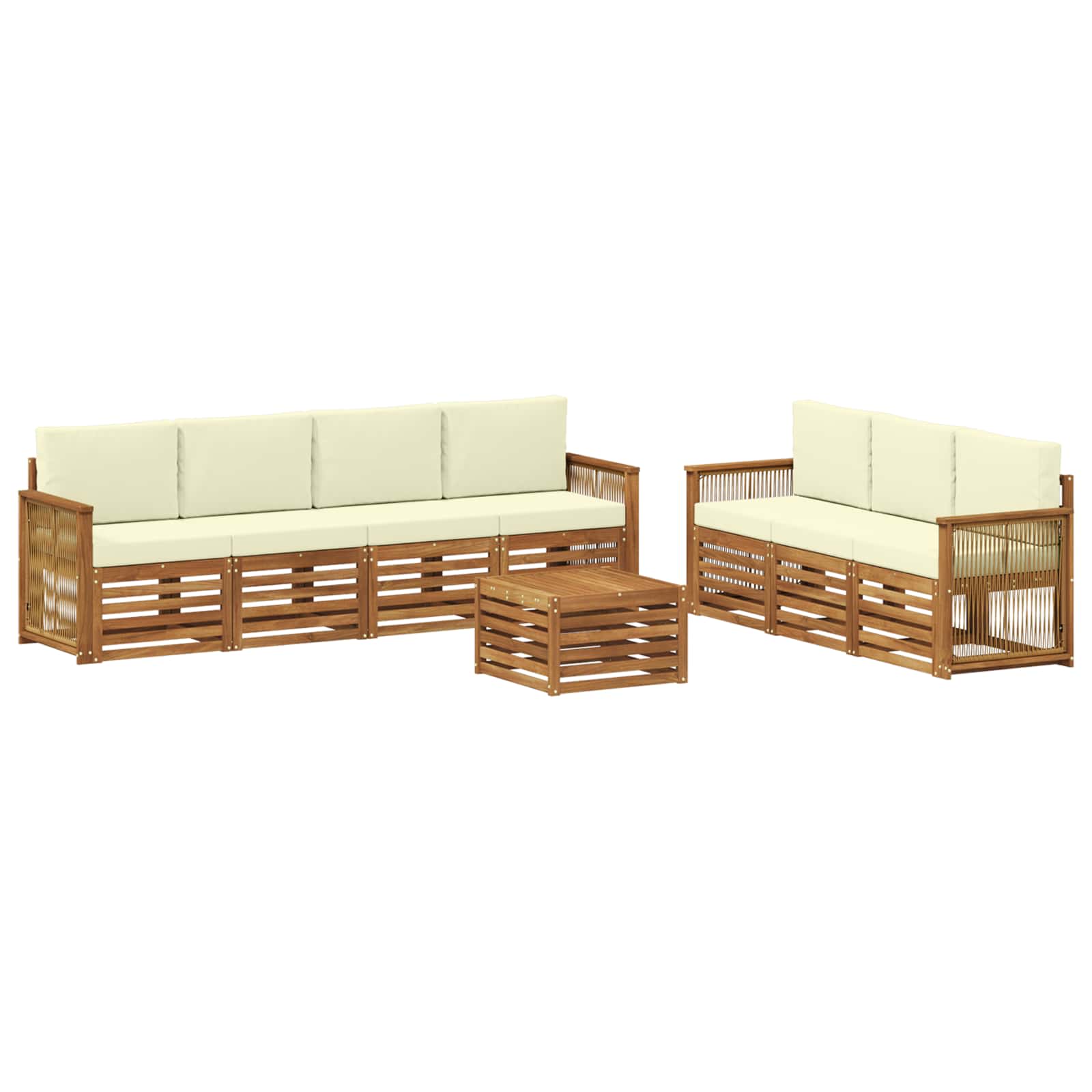 Setovi sofa 8 kom. Čvrsto drvo akacije