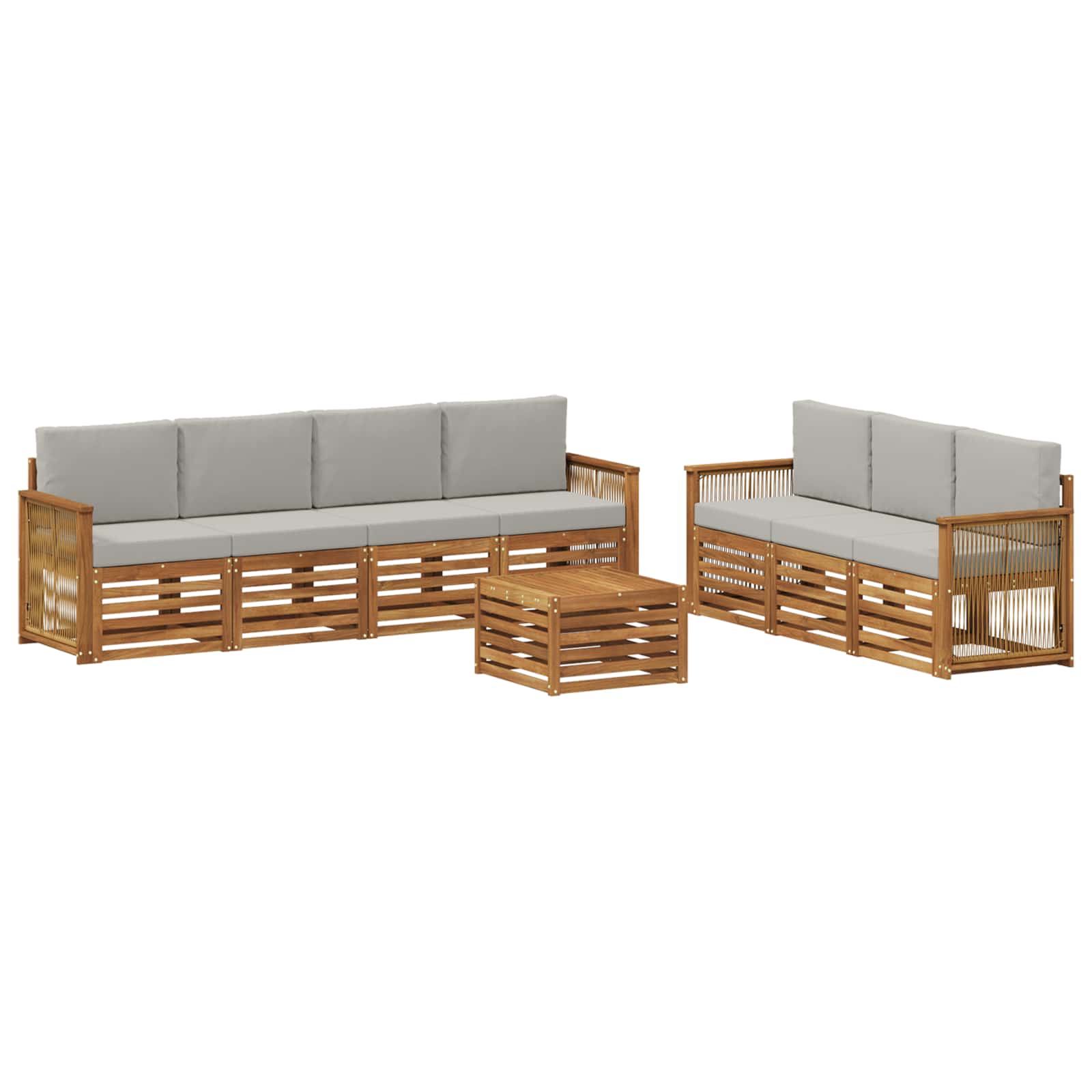 Setovi sofa 8 kom. Čvrsto drvo akacije