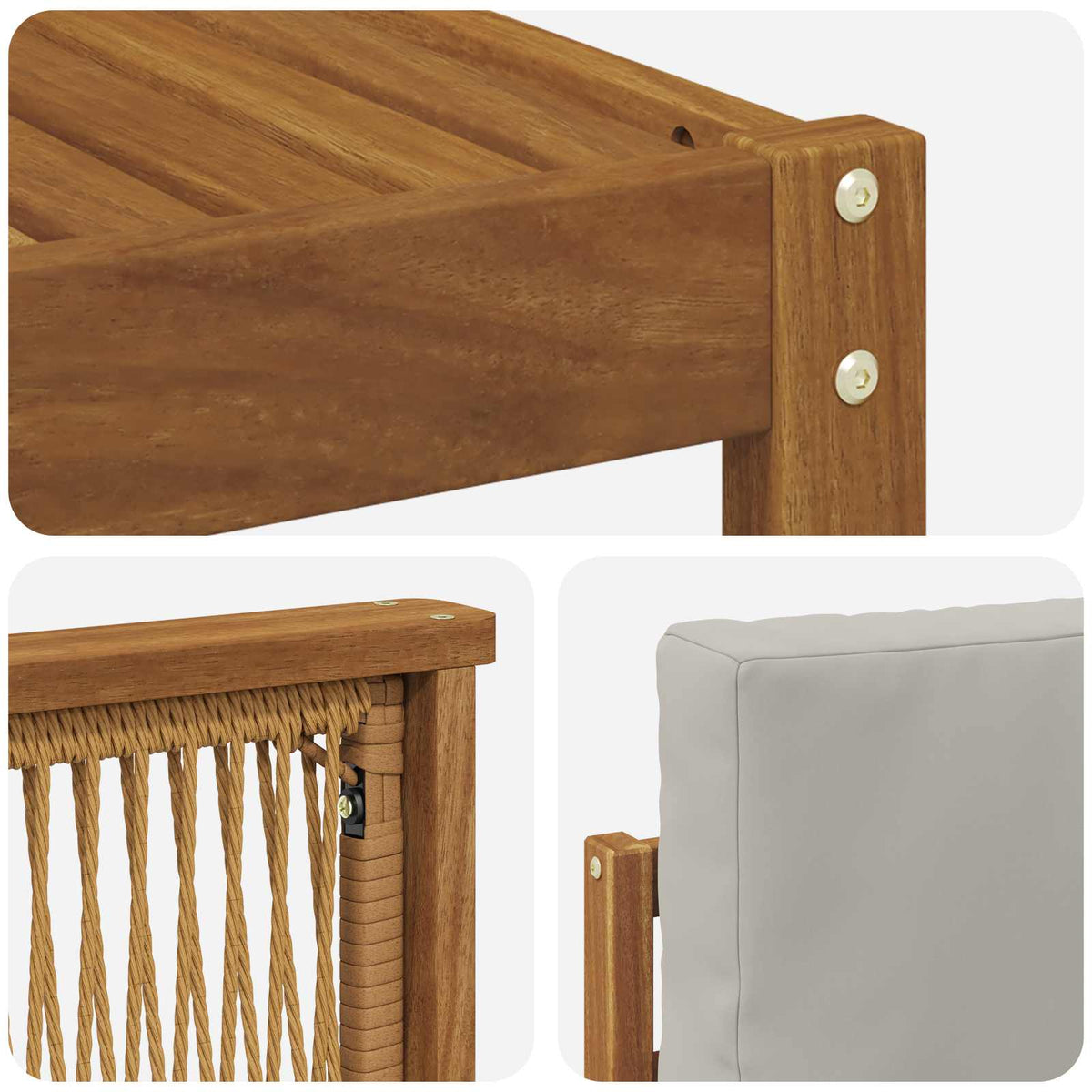 Set vanjskih sofa 8 kom. Prirodna i svjetlosiva