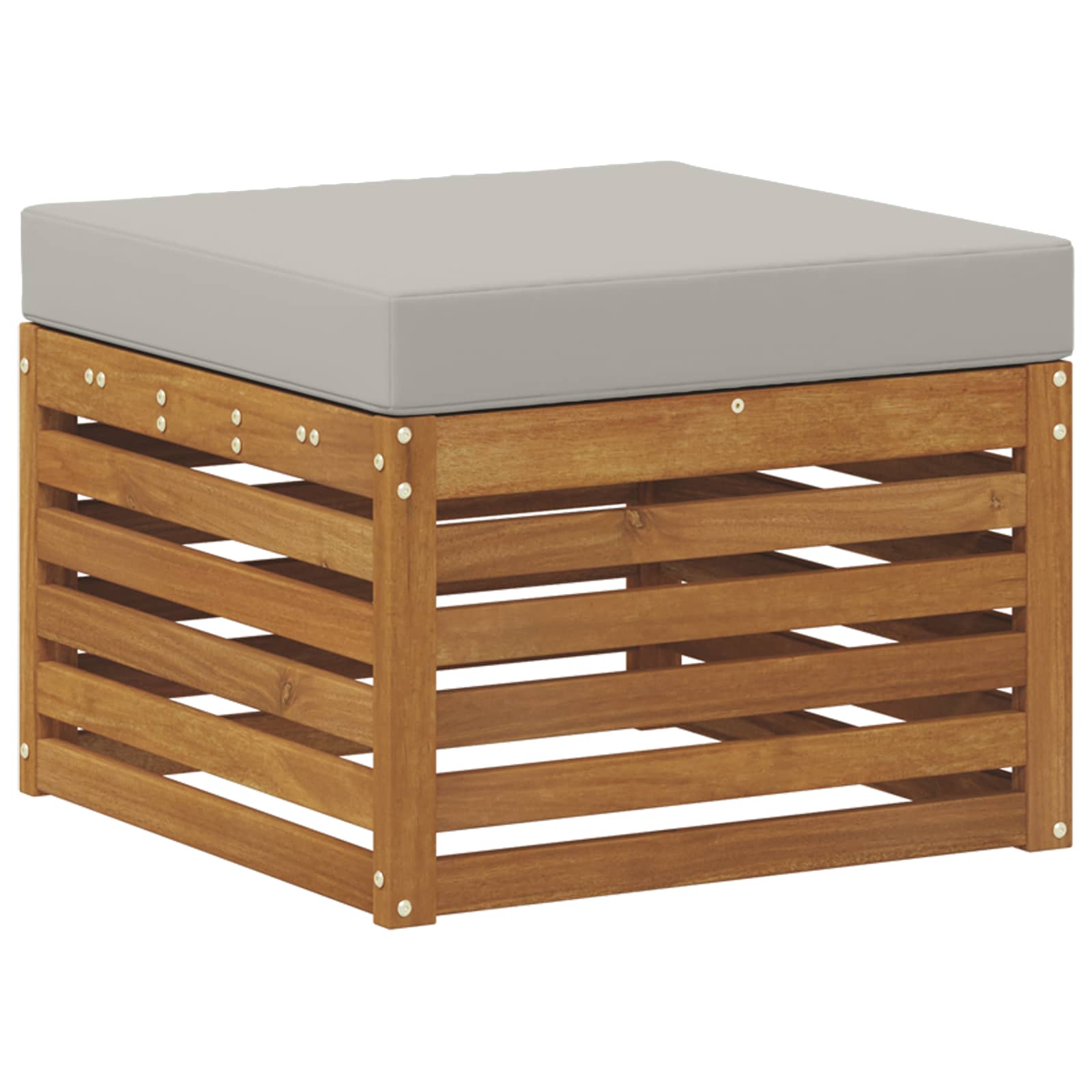 Set vanjskih sofa s jastukom 4 pcs Prirodna i svjetlosiva