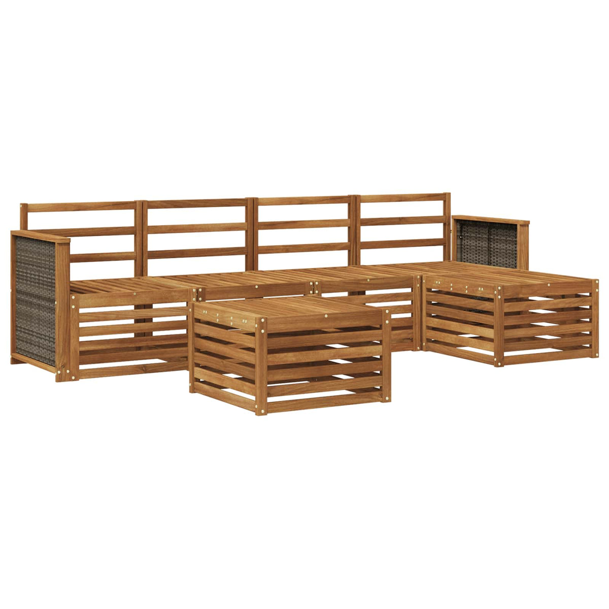 Set vanjskih sofa 6 kom. Prirodna