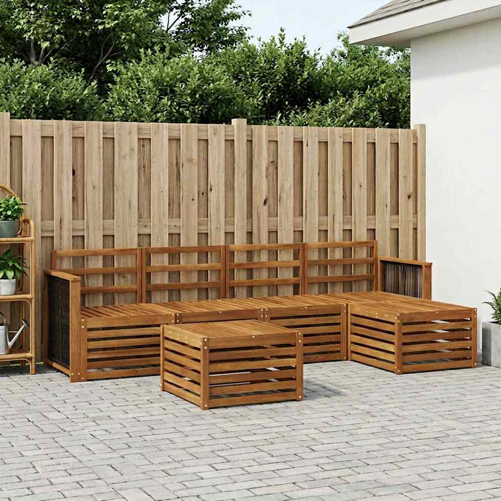 Set vanjskih sofa 6 kom. Prirodna