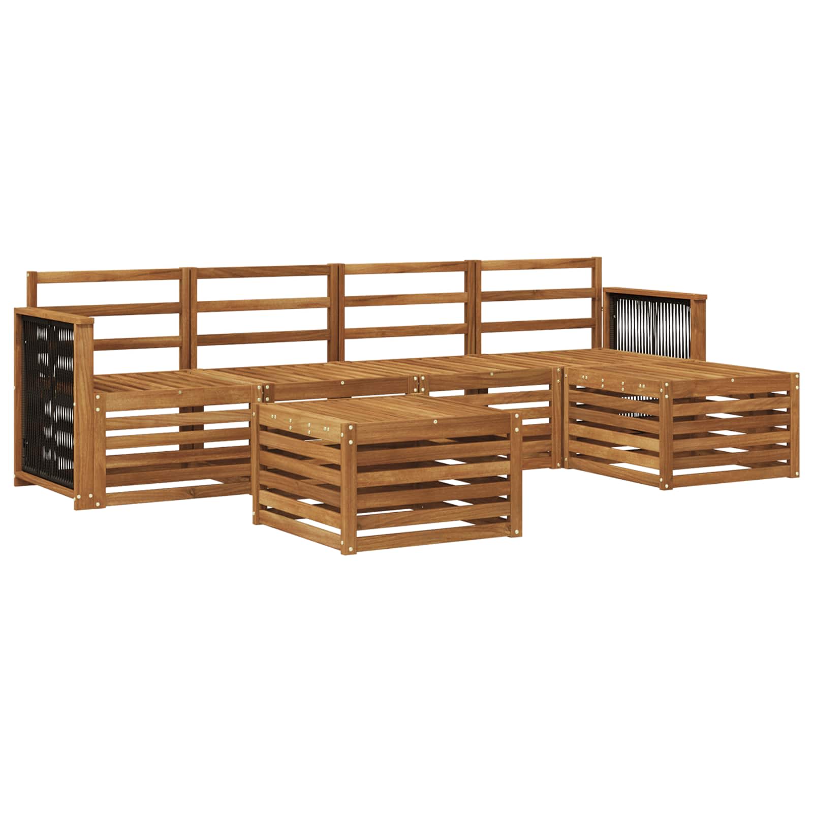Set vanjskih sofa 6 kom. Prirodna