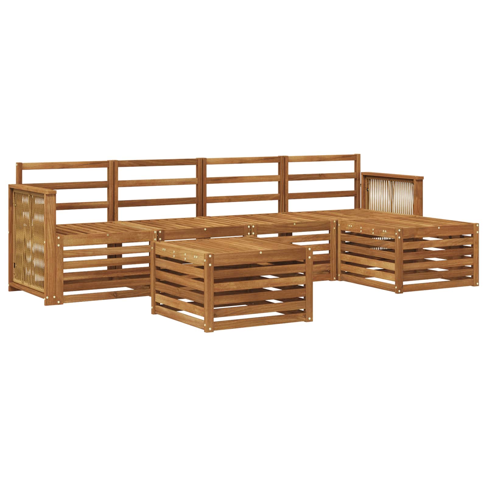 Set vanjskih sofa 6 kom. Prirodna