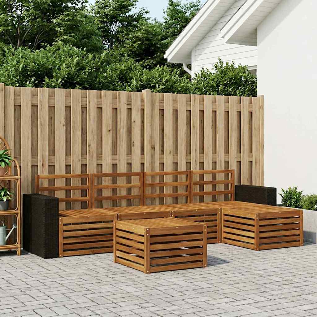 Set vanjskih sofa 6 kom. Prirodna
