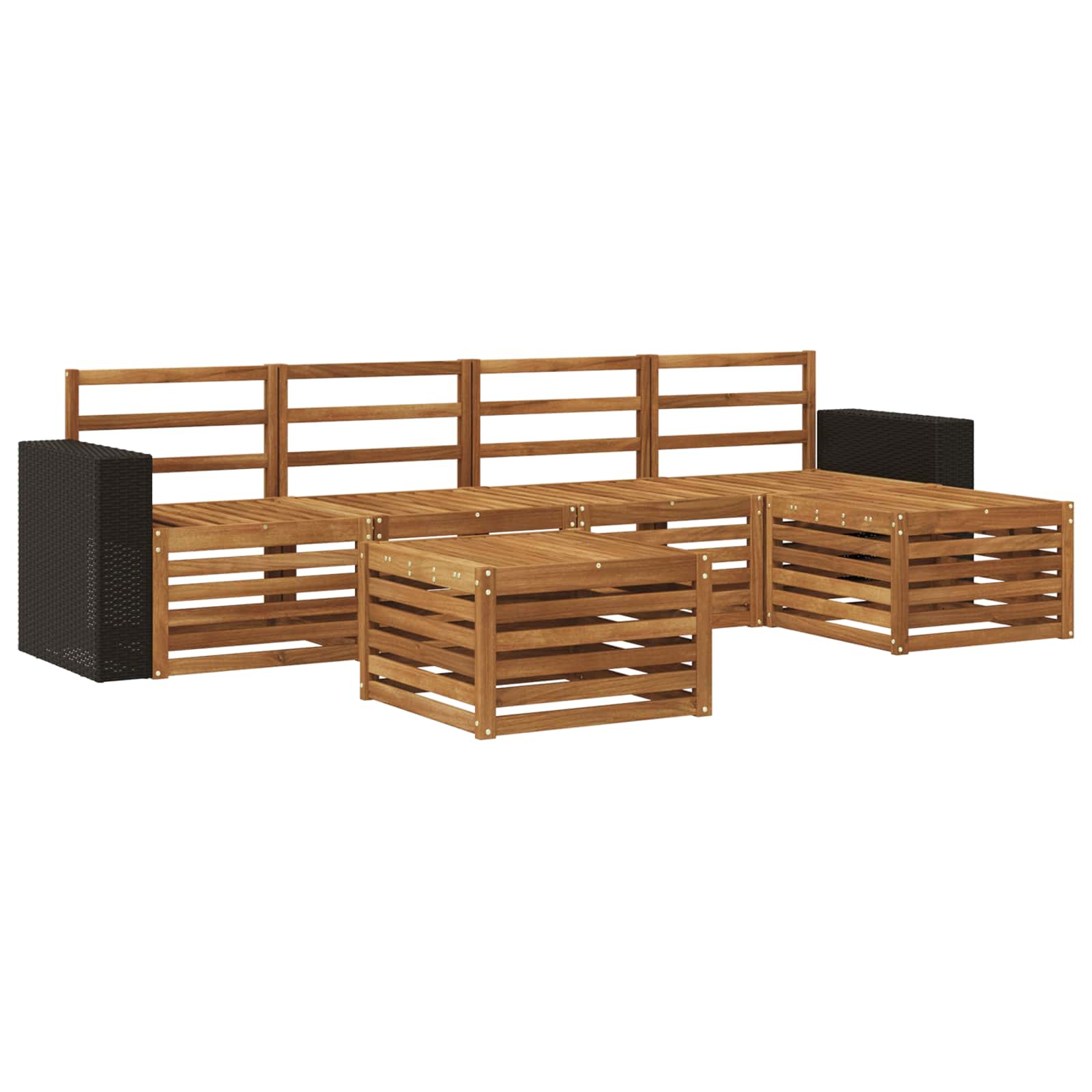 Set vanjskih sofa 6 kom. Prirodna
