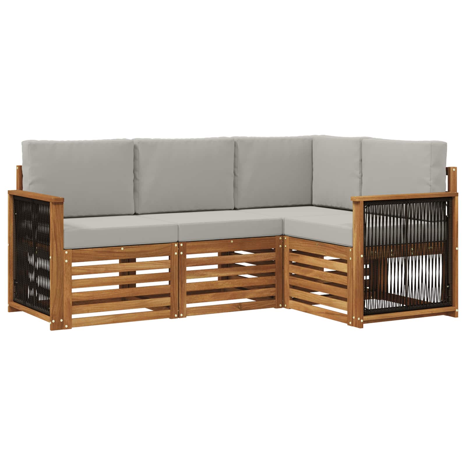 Setovi sofa s jastukom 4 pcs Čvrsto drvo akacije