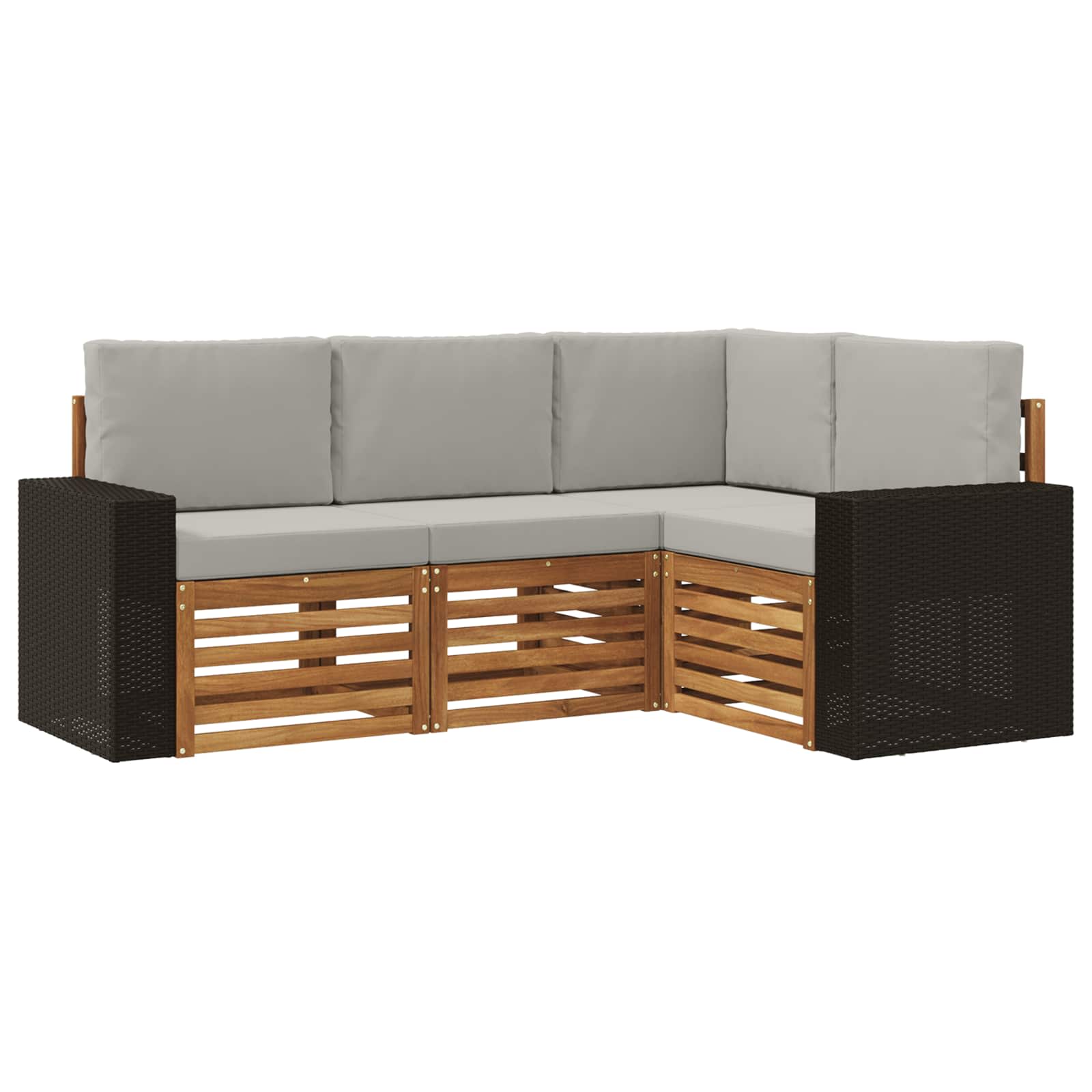 Setovi sofa s jastukom 4 pcs Čvrsto drvo akacije