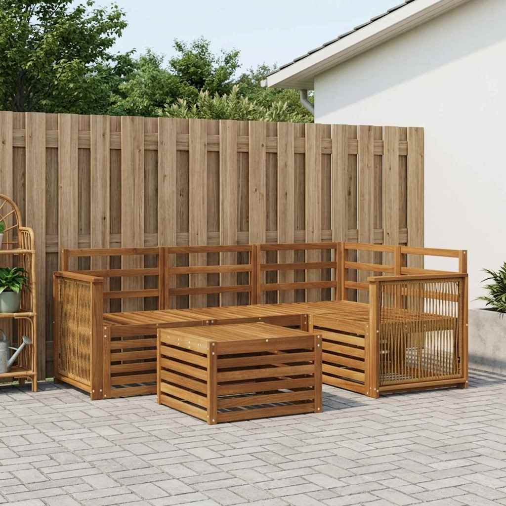 Set vanjskih sofa 5 kom. Prirodna Poliester