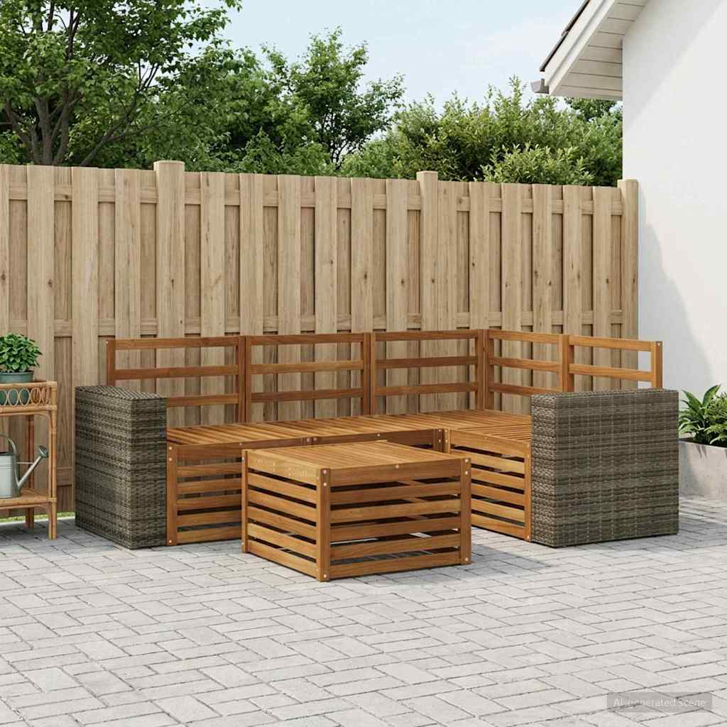 Set vanjskih sofa 5 kom. Prirodna Poliester