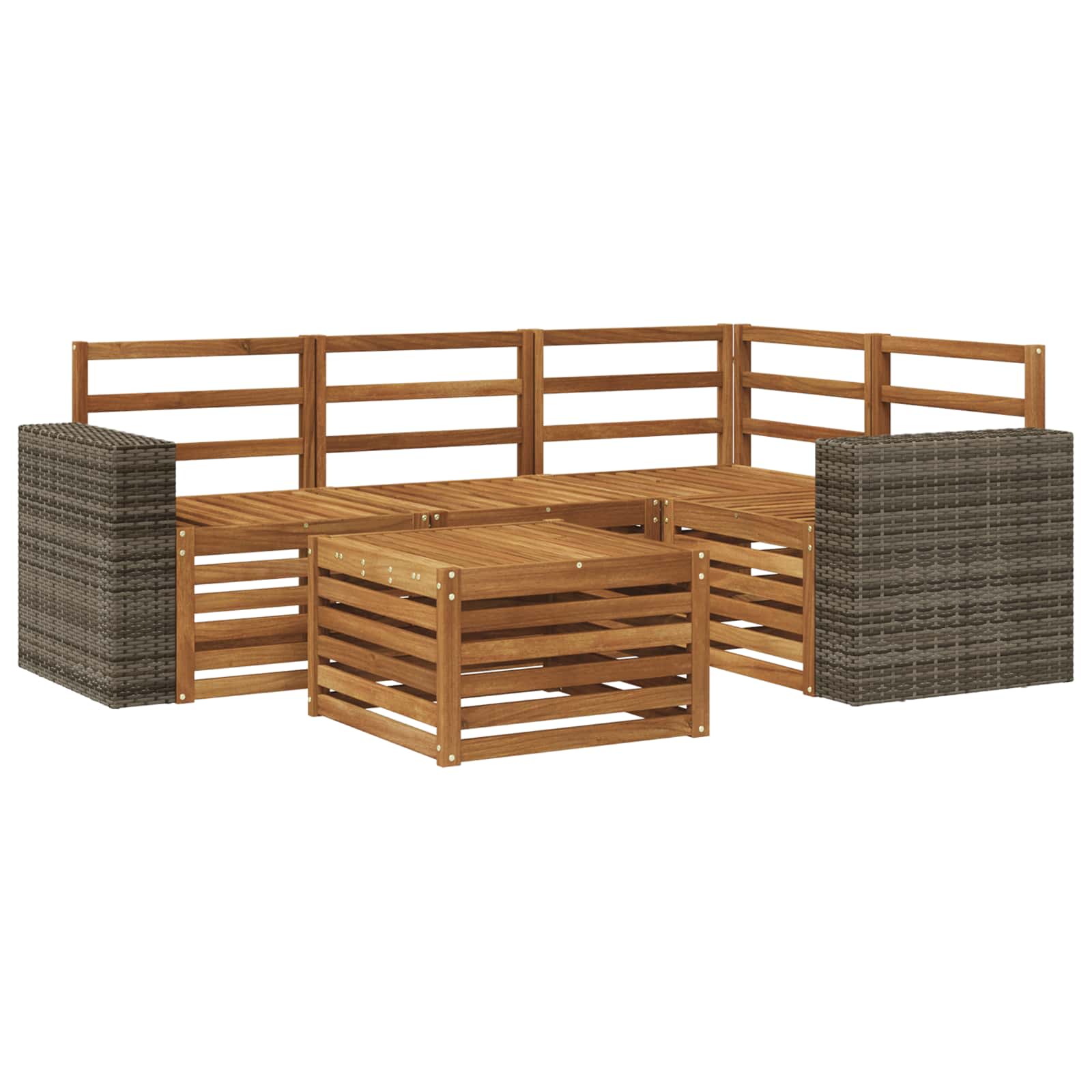 Set vanjskih sofa 5 pcs Prirodna 59 x 59 x 37 cm Poliester