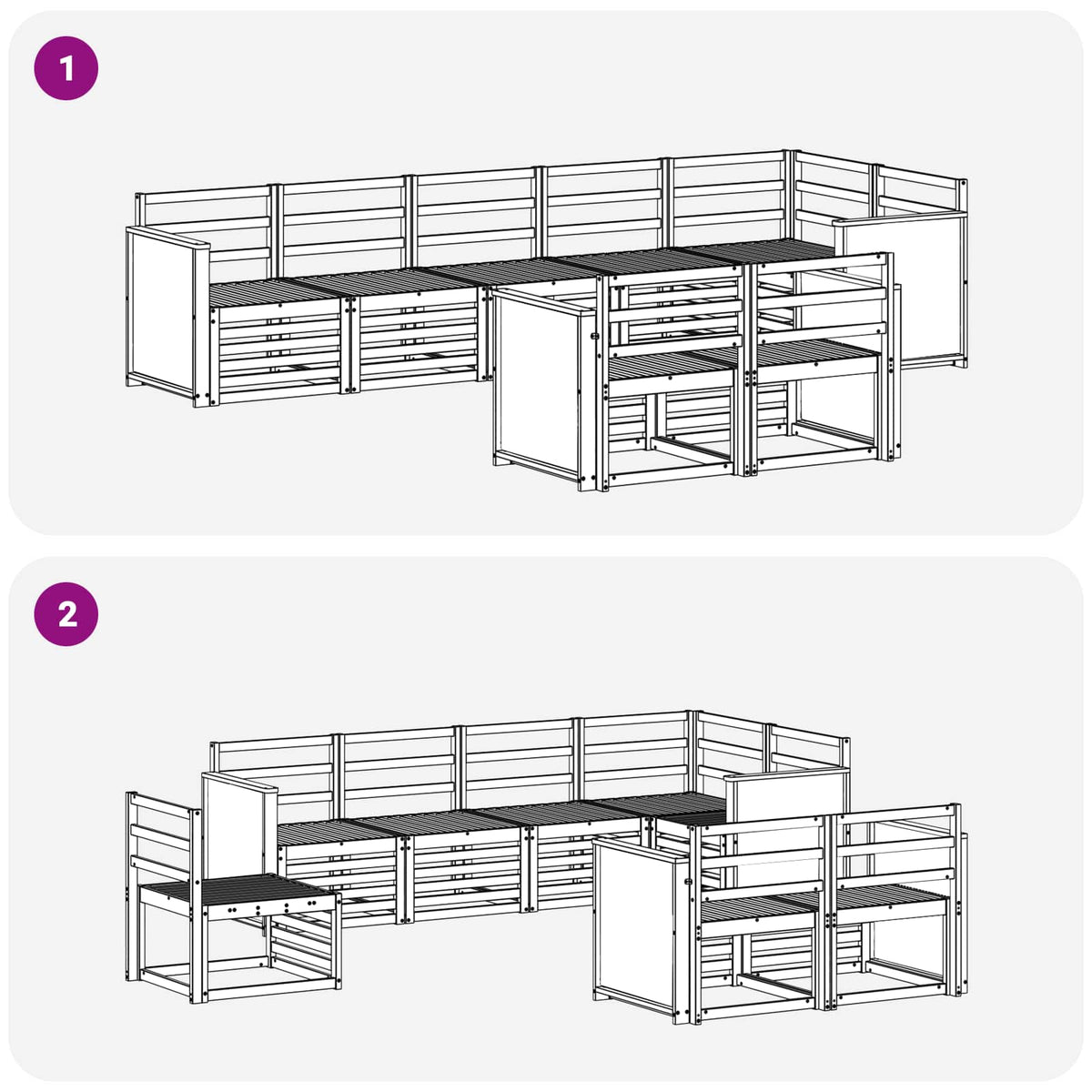 Set vanjskih sofa 7 kom.