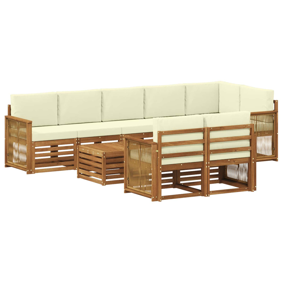 Setovi sofa Čvrsto drvo akacije