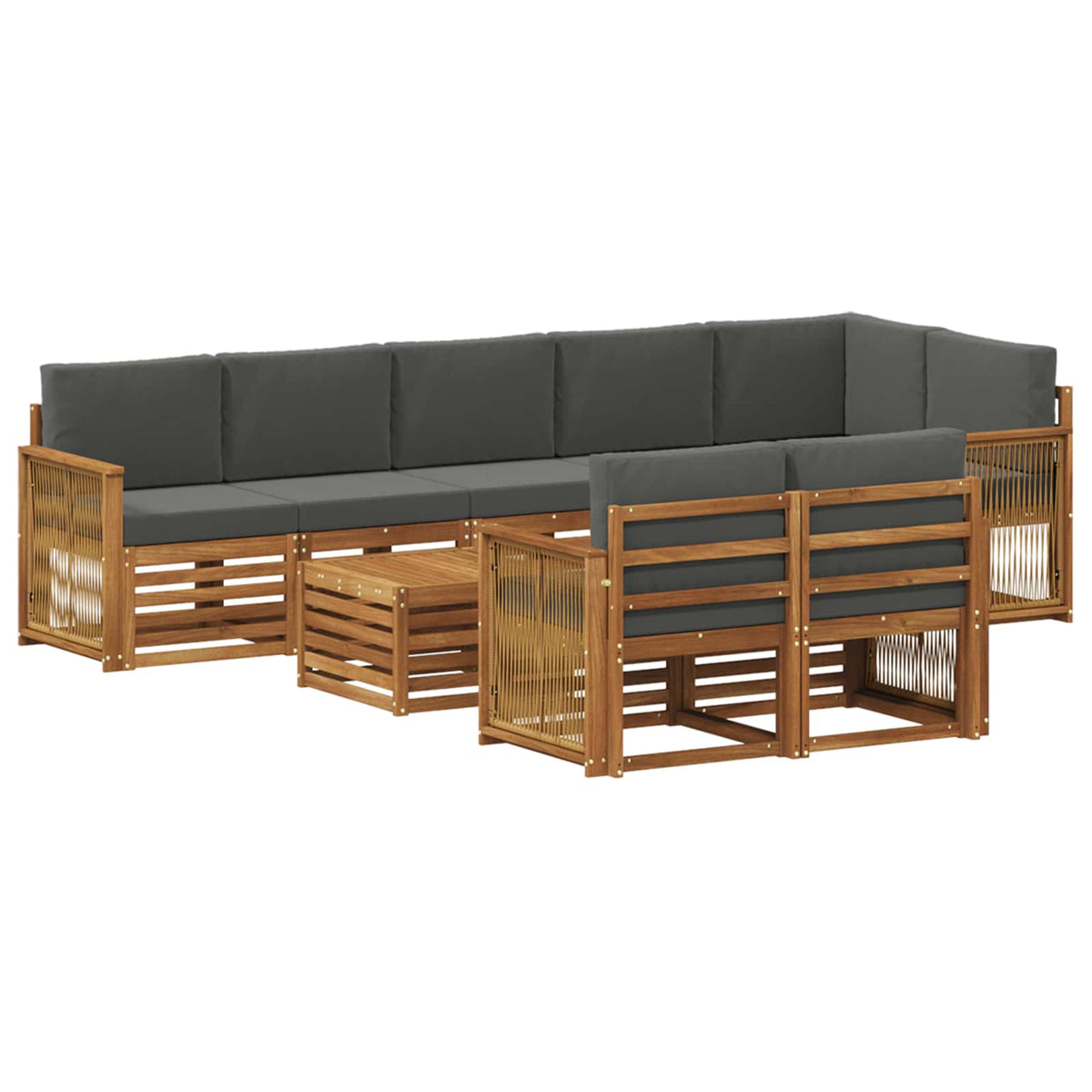 Setovi sofa Čvrsto drvo akacije
