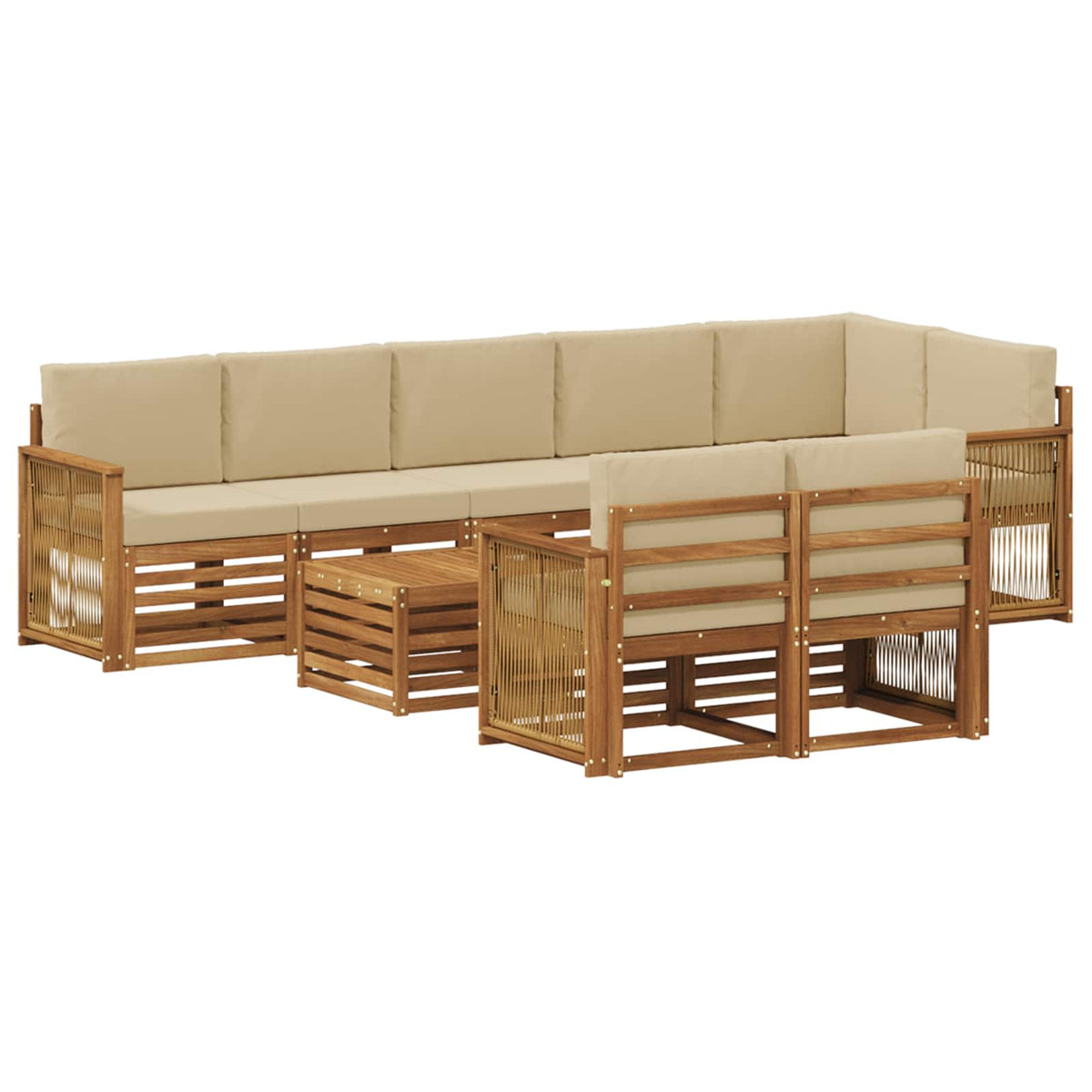 Setovi sofa Čvrsto drvo akacije