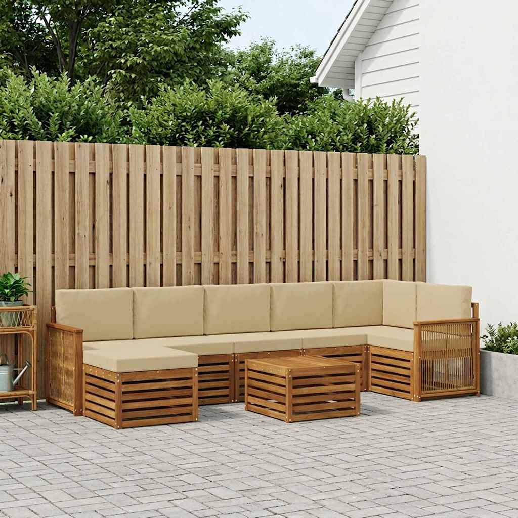 Set vanjskih sofa 7 kom. Prirodna