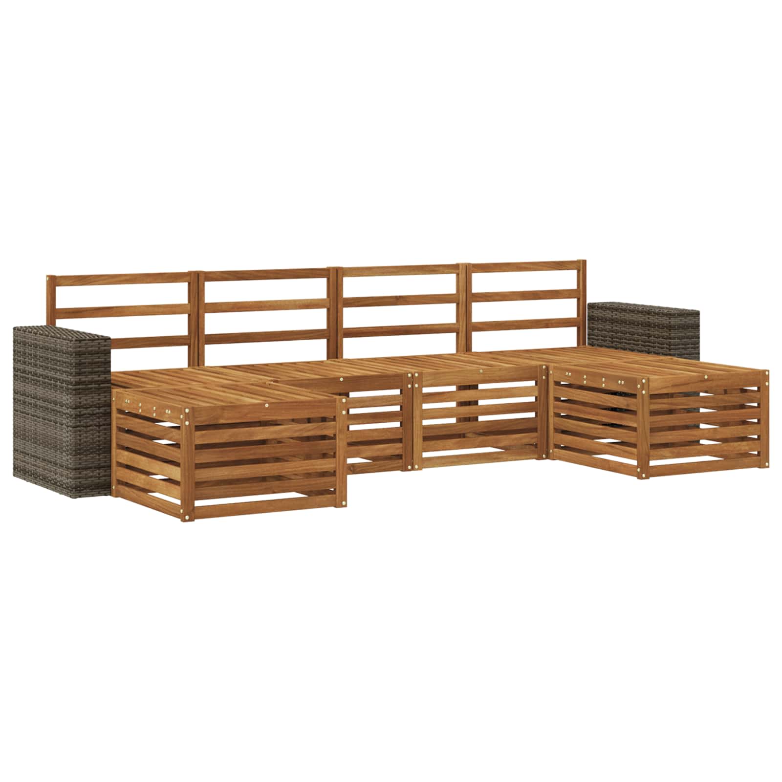 Setovi sofa 6 pcs Prirodna Čvrsto drvo akacije
