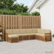 Set vanjskih sofa 6 kom. Prirodna