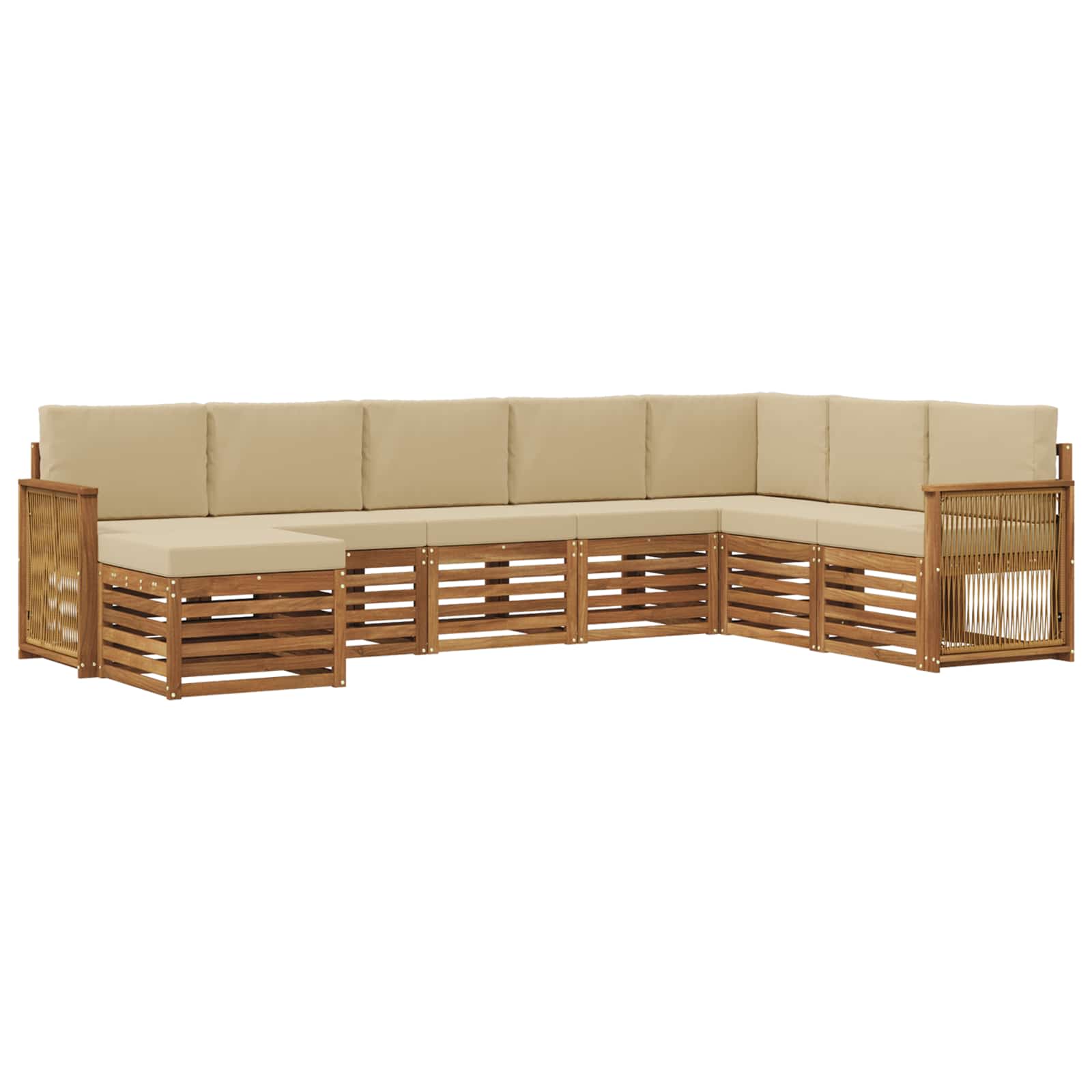 Set vanjskih sofa 6 kom. Prirodna