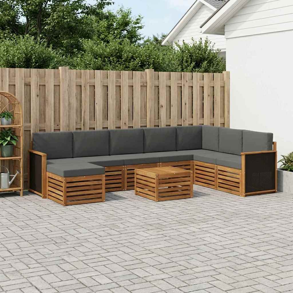 Set vanjskih sofa 7 kom. Prirodna i antracit