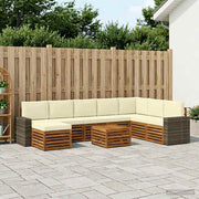 Set vanjskih sofa 9 kom. Prirodna i krem