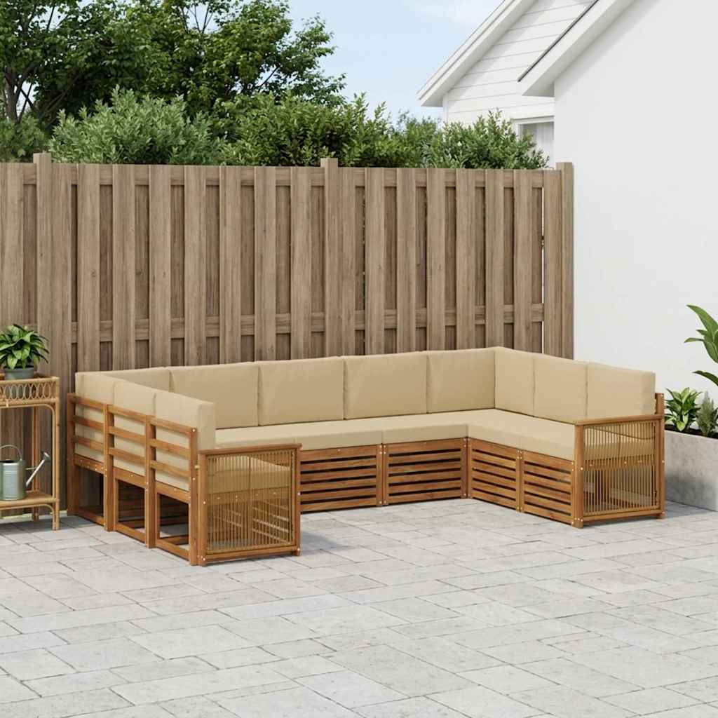 Set vanjskih sofa 7 kom. Prirodna