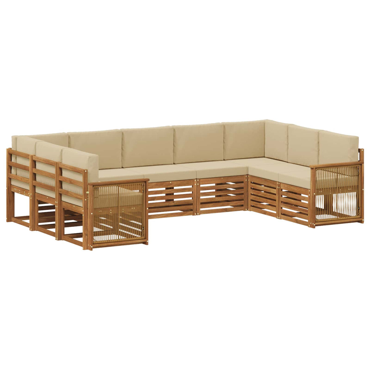Set vanjskih sofa 7 kom. Prirodna