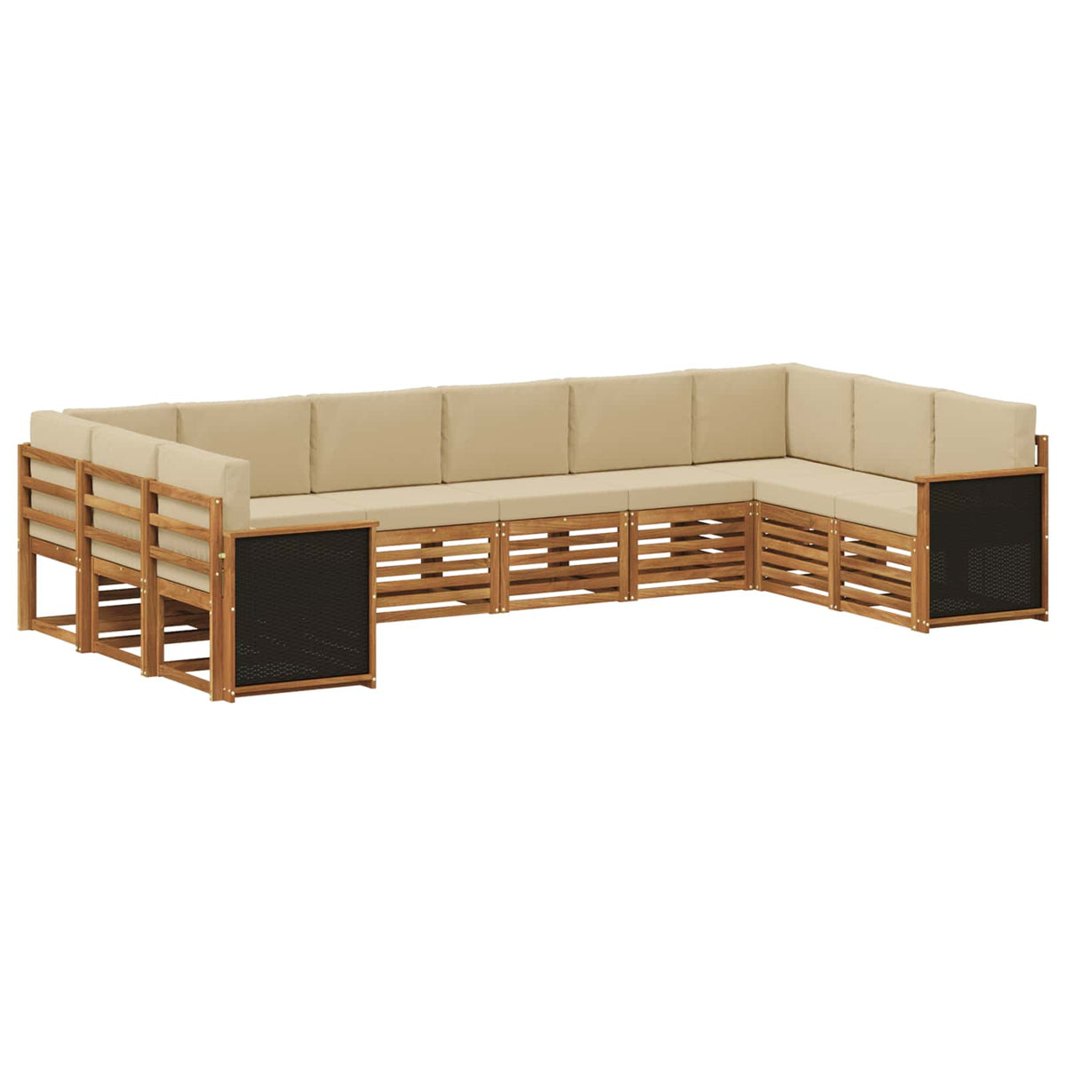 Set vanjskih sofa 7 kom. Prirodna