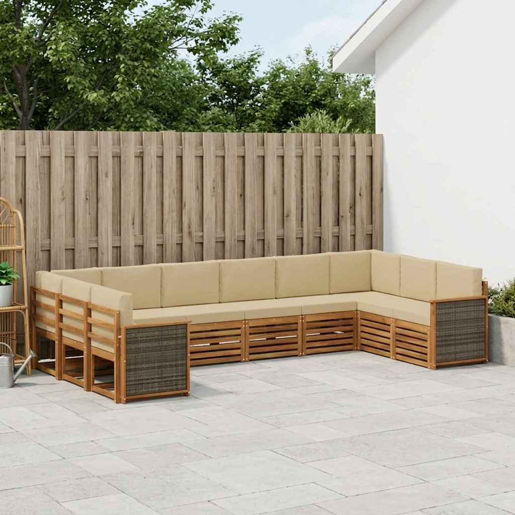 Set vanjskih sofa 7 kom. Prirodna