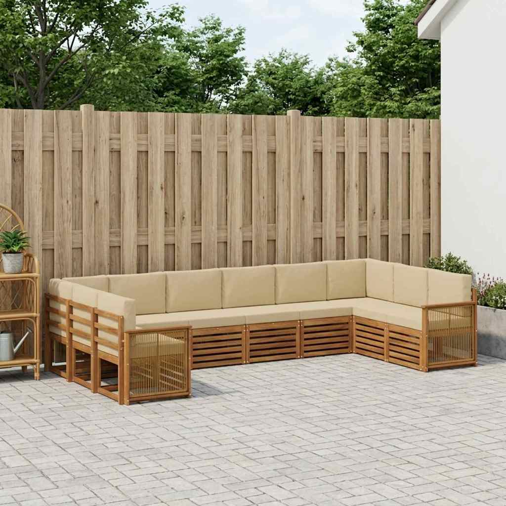 Set vanjskih sofa 7 kom. Prirodna