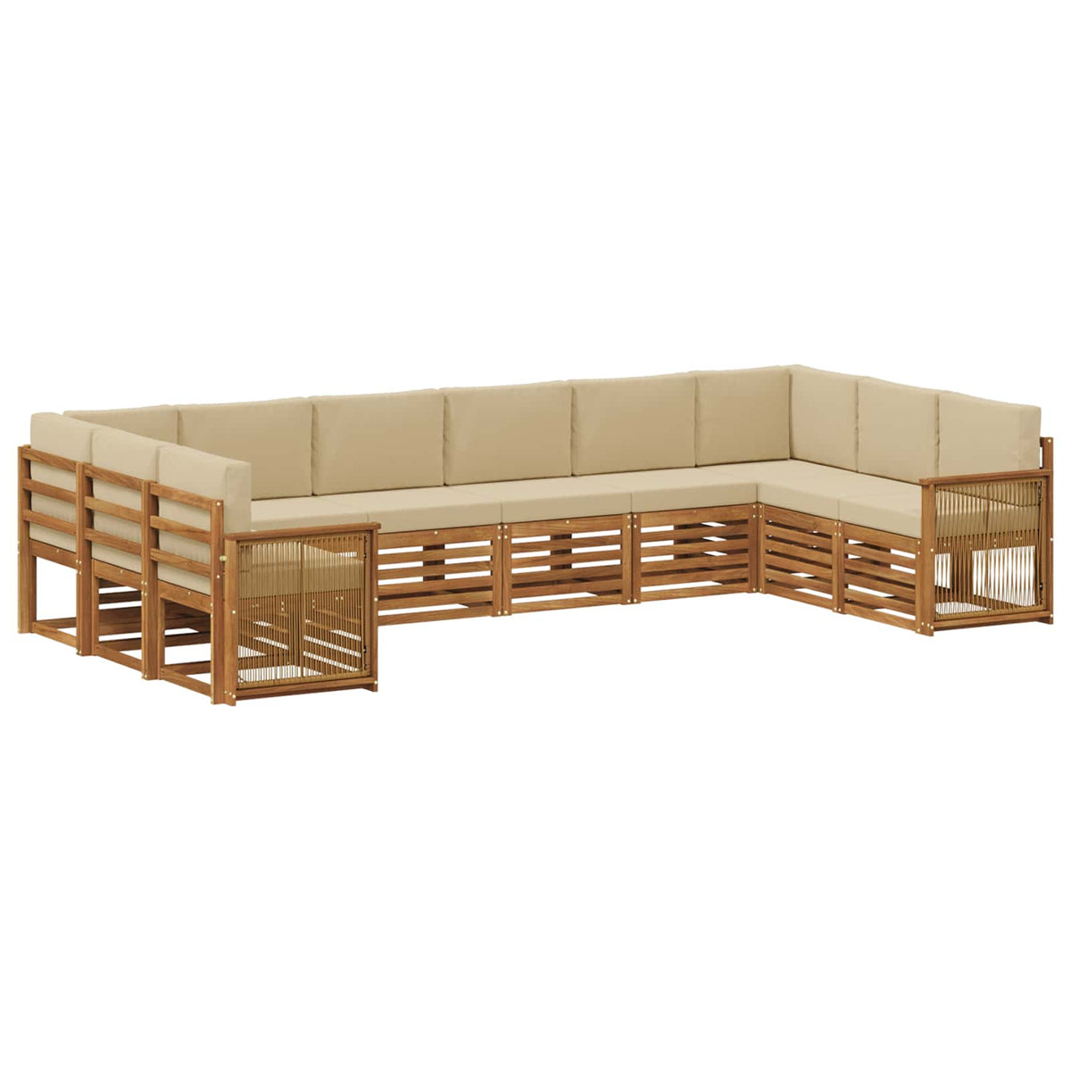 Set vanjskih sofa 7 kom. Prirodna