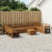 Set vanjskih sofa 8 kom. Prirodna Čvrsto drvo akacije