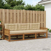 Set vanjskih sofa 3 kom. Prirodna i bež