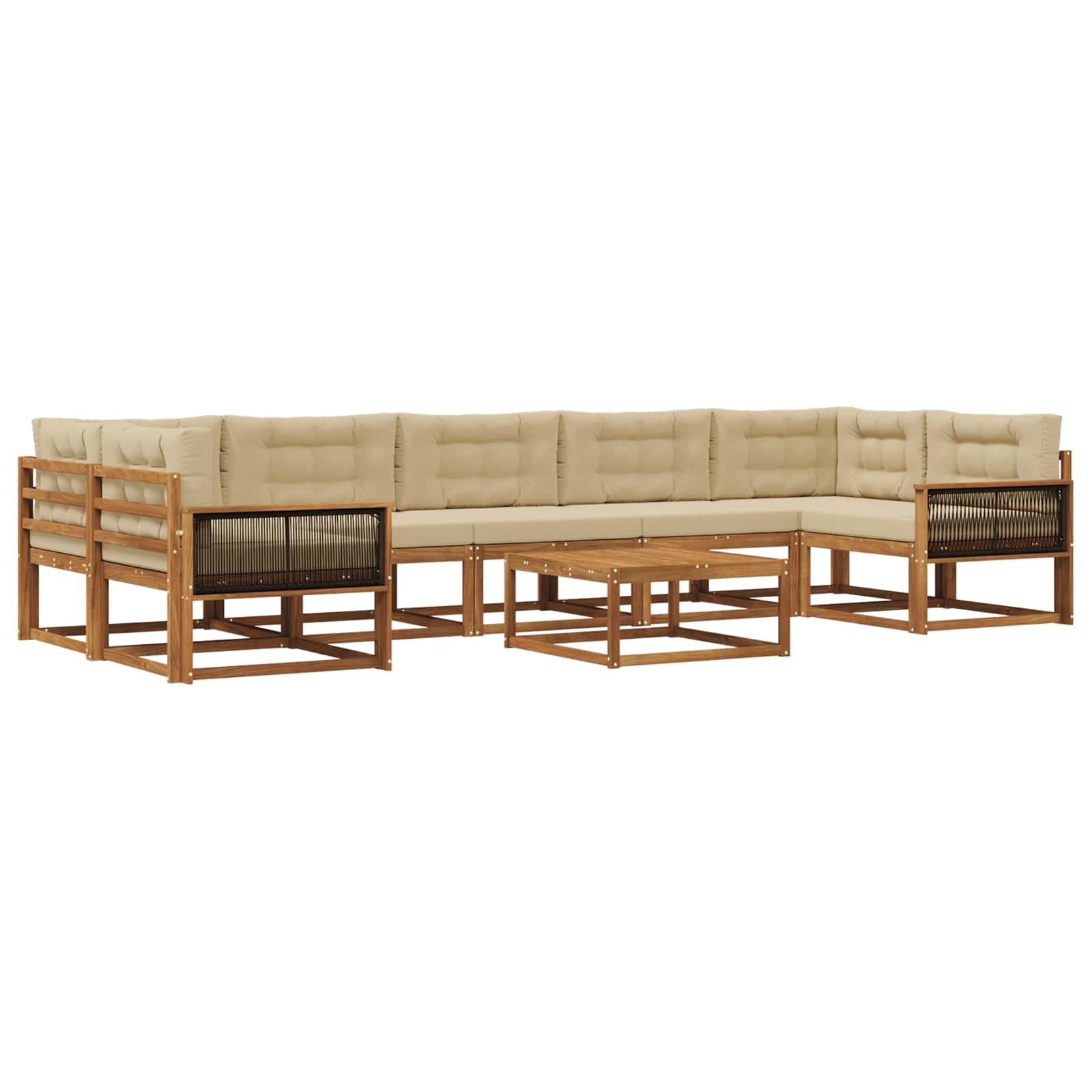 Set vanjskih sofa 8 pcs Prirodna i bež