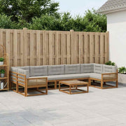 Set vanjskih sofa 8 pcs Prirodna i Svjetlosiva