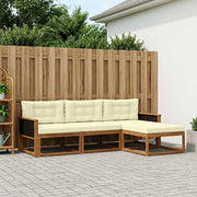 Set vanjskih sofa 4 kom. Prirodna i krem