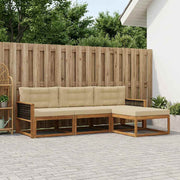 Set vanjskih sofa 4 kom. Prirodna i bež