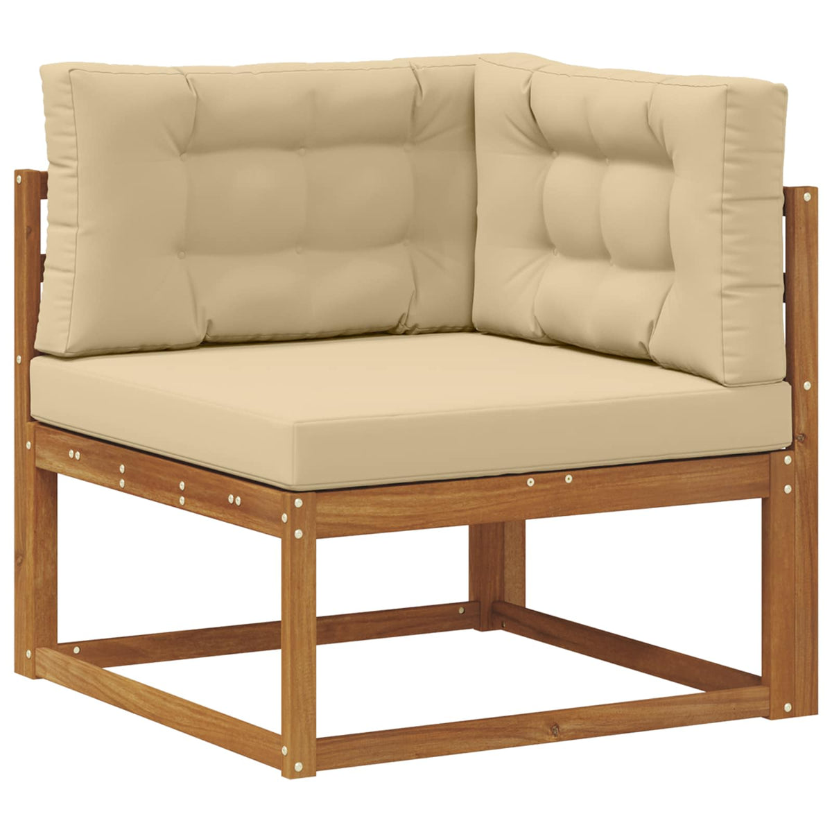 Set vanjskih sofa 6 kom. Prirodna i bež Smeđa 327 x 168,5 x 73 cm