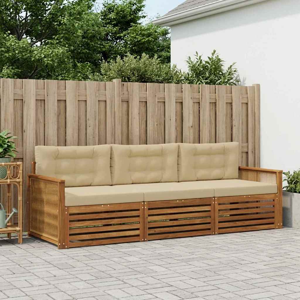 Set vanjskih sofa 3 kom. Prirodna i bež