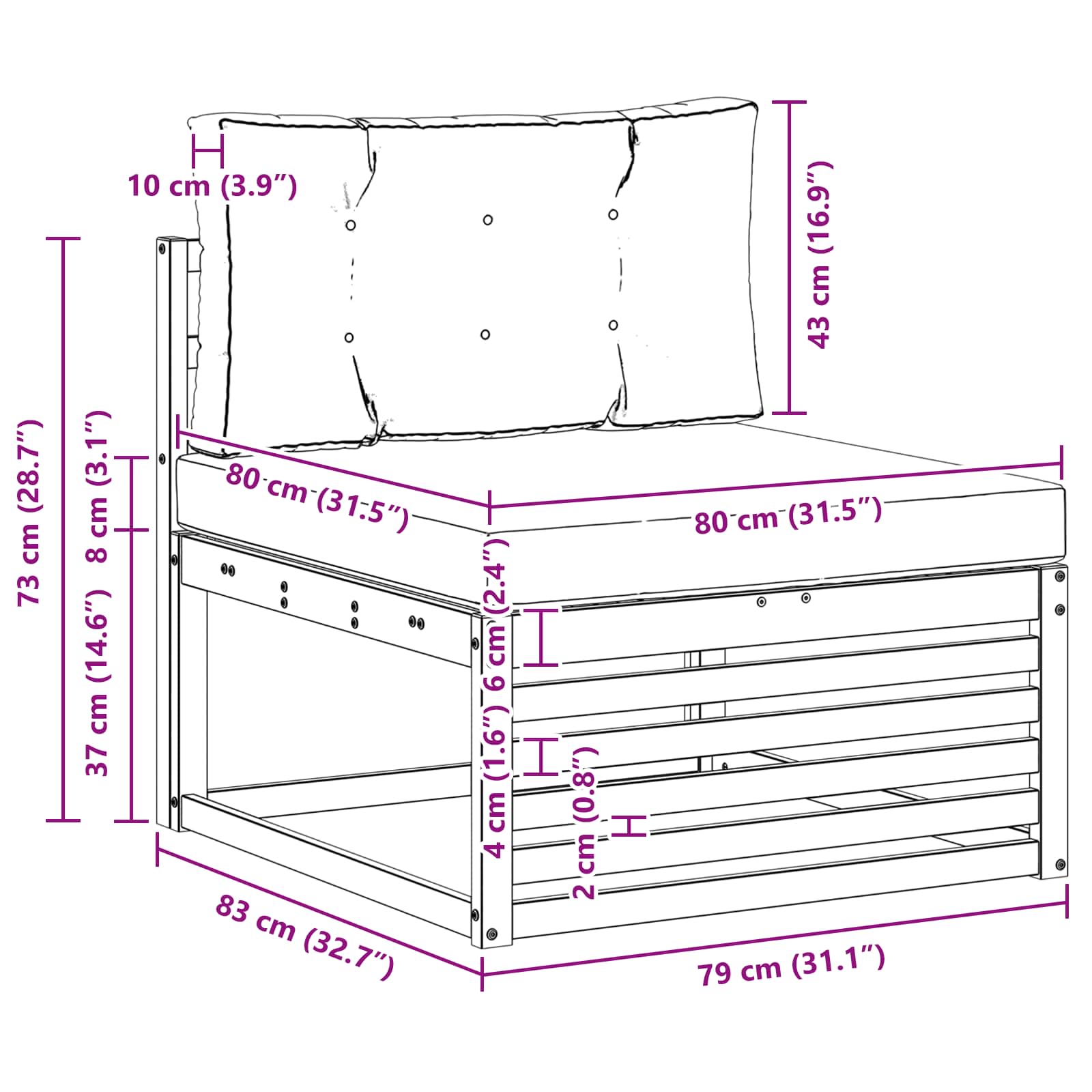 Set vanjskih sofa 3 kom. Prirodna i bež