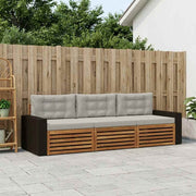 Set vanjskih sofa 3 pcs Prirodna i svjetlosiva Poliester