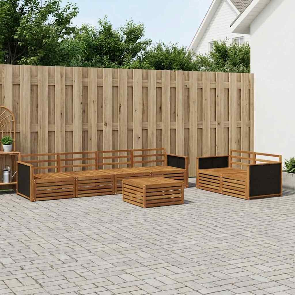 Set vanjskih sofa 7 kom. Prirodna Čvrsto drvo akacije