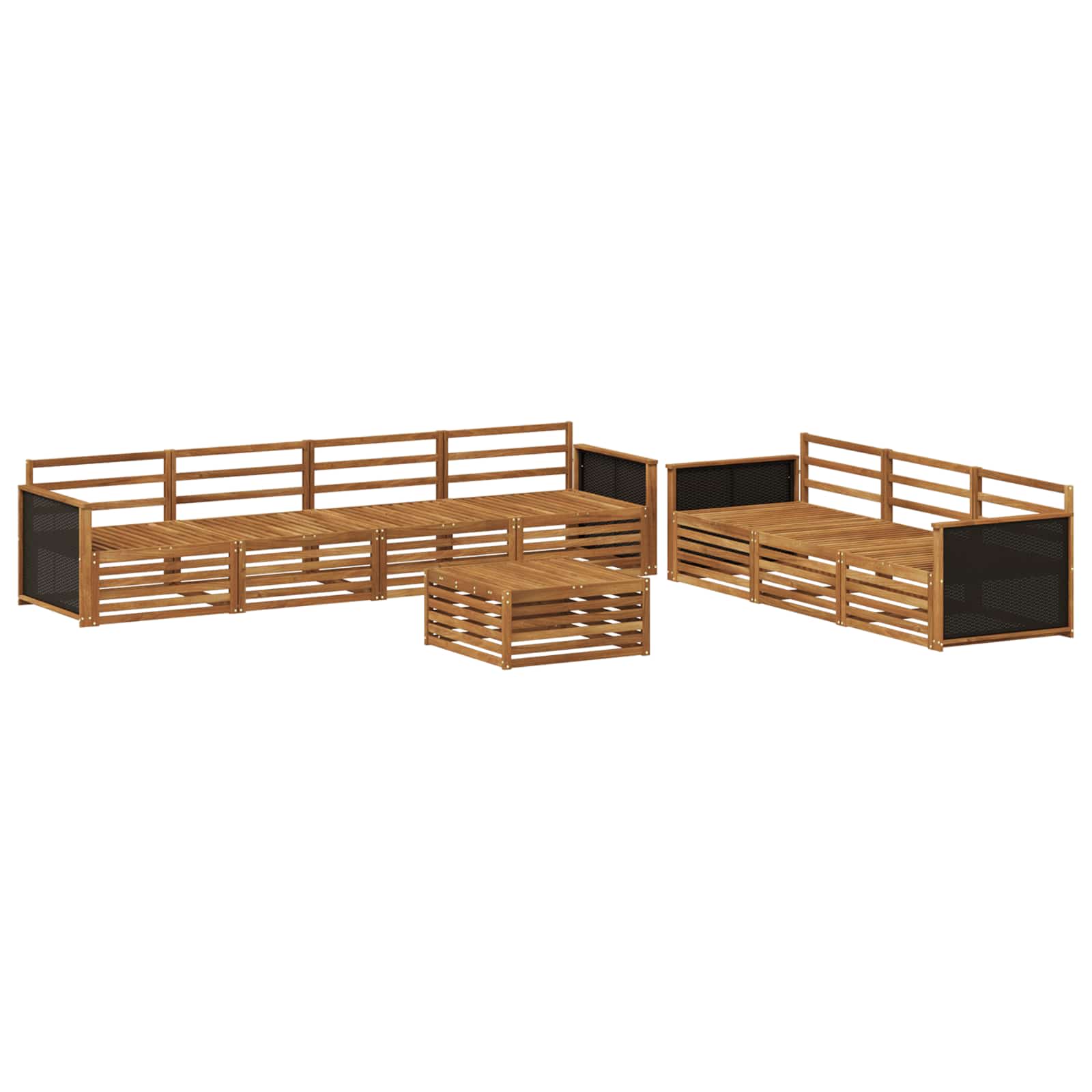 Set vanjskih sofa 8 pcs Prirodna 79 x 79 x 37 cm