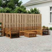 Set vanjskih sofa 8 kom. Prirodna Čvrsto drvo akacije