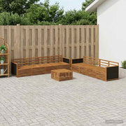 Set vanjskih sofa 9 kom. Prirodna Čvrsto drvo akacije