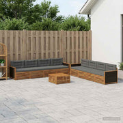 Set vanjskih sofa 9 pcs Prirodna i antracit Poliester