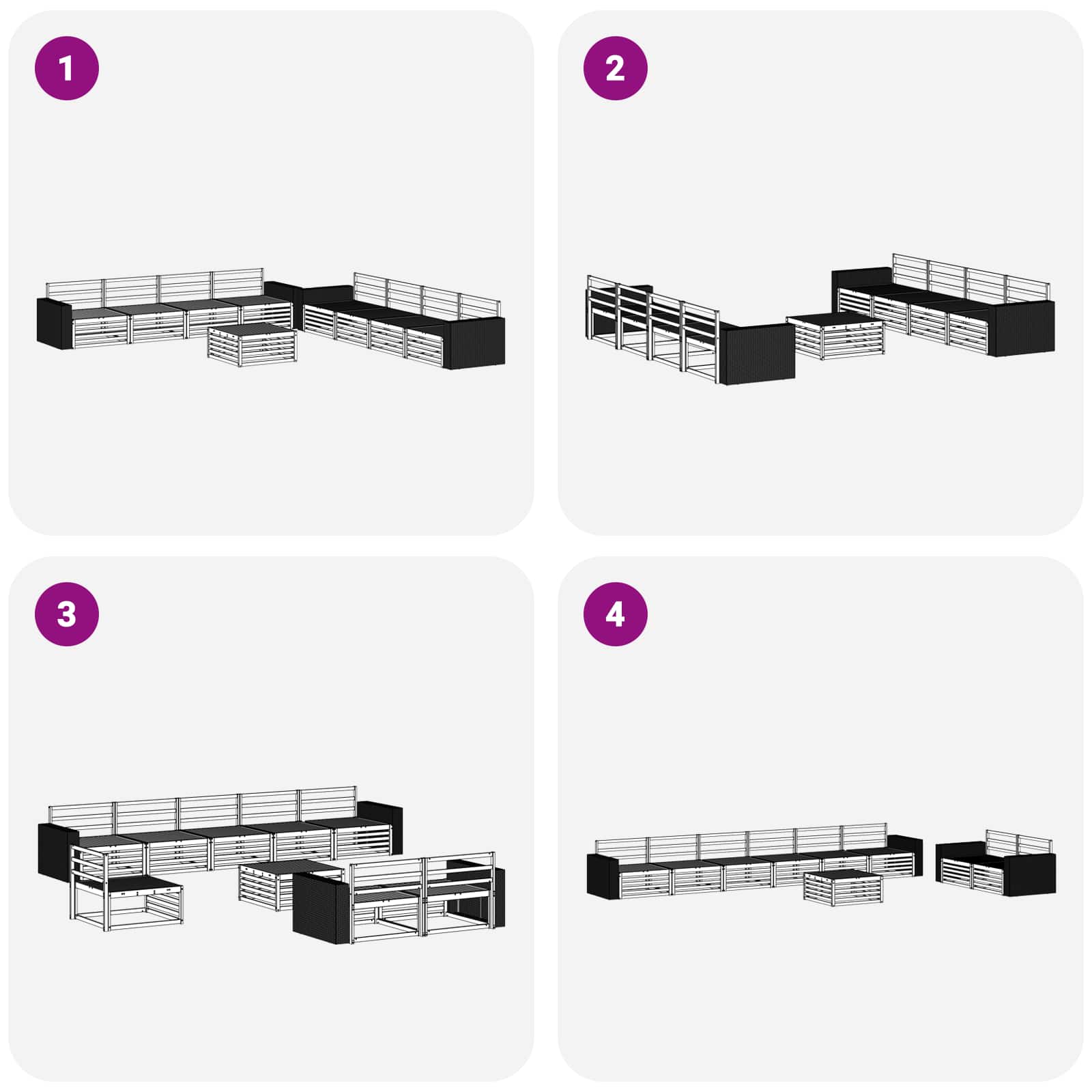 Set vanjskih sofa 9 kom. Prirodna Čvrsto drvo akacije
