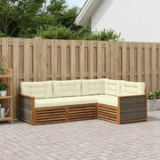 Set vanjskih sofa 4 kom. Prirodna i krem