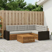 Set vanjskih sofa 5 pcs Prirodna i svjetlosiva 79 x 79 x 37 cm