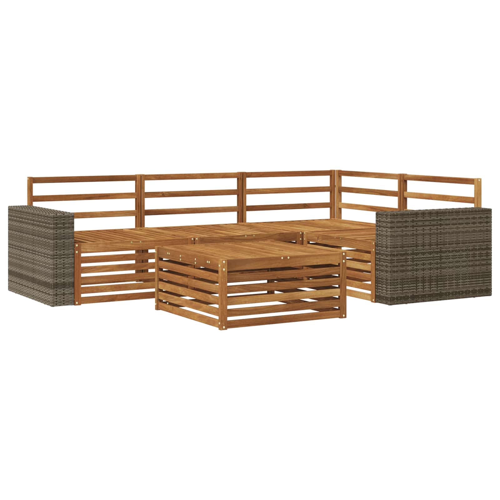 Set vanjskih sofa 5 pcs Prirodna 79 x 79 x 37 cm